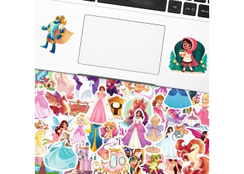 50 stuk sprookje prinses Cartoon stickers voor kinderen en volwassenen Beloningsstickers Journal Laptop Telefoon Stickers